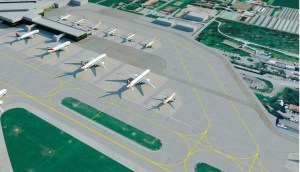 new terminal pier and parking stands